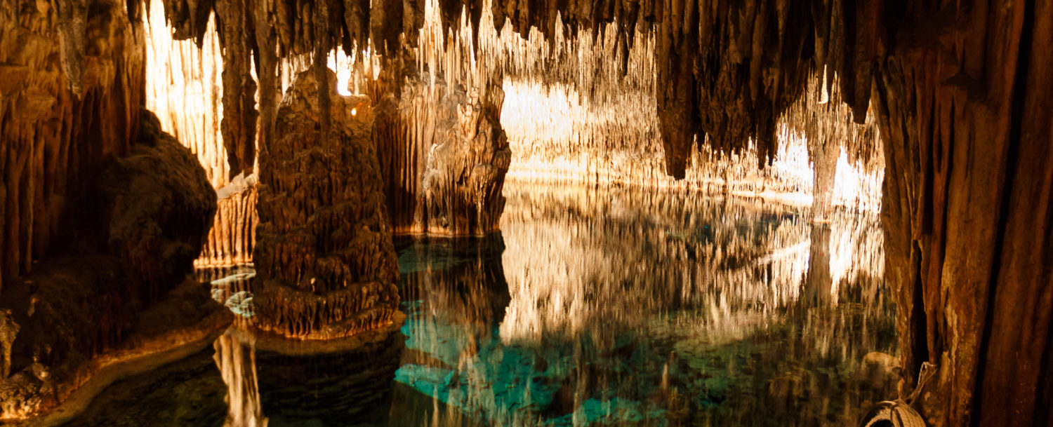 Caverns Near Harrisonburg VA | Water-filled cavern with stalagmites and stalactites